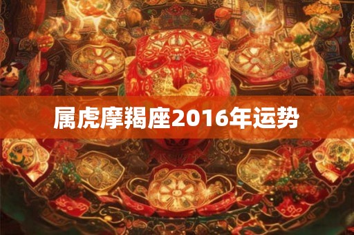 属虎摩羯座2016年运势