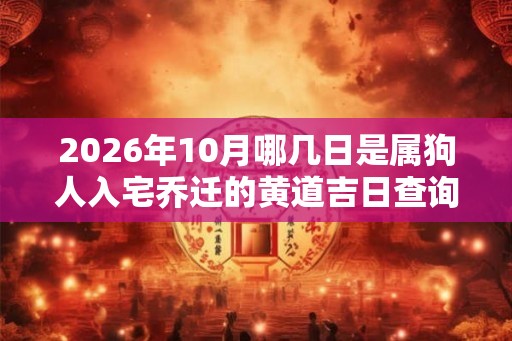 2026年10月哪几日是属狗人入宅乔迁的黄道吉日查询