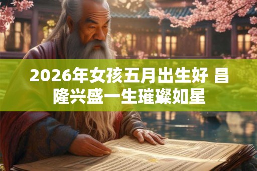 2026年女孩五月出生好 昌隆兴盛一生璀璨如星