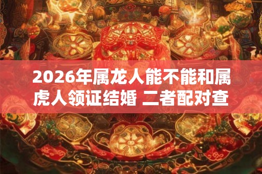 2026年属龙人能不能和属虎人领证结婚 二者配对查询