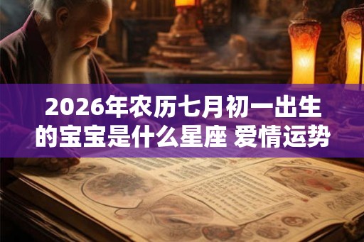 2026年农历七月初一出生的宝宝是什么星座 爱情运势如何