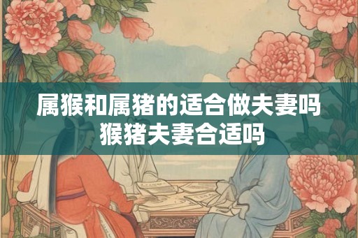 属猴和属猪的适合做夫妻吗 猴猪夫妻合适吗
