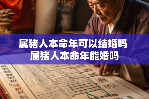 属猪人本命年可以结婚吗 属猪人本命年能婚吗