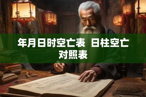 年月日时空亡表  日柱空亡对照表