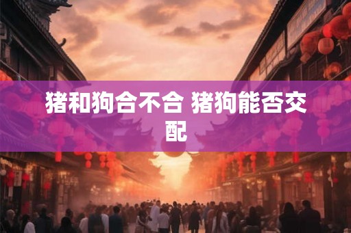 猪和狗合不合 猪狗能否交配