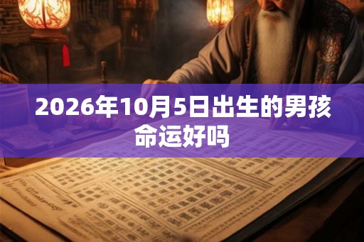 2026年10月5日出生的男孩命运好吗