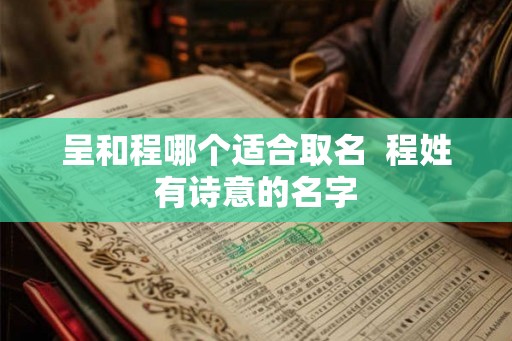 呈和程哪个适合取名  程姓有诗意的名字
