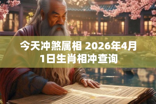 今天冲煞属相 2026年4月1日生肖相冲查询