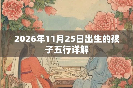 2026年11月25日出生的孩子五行详解