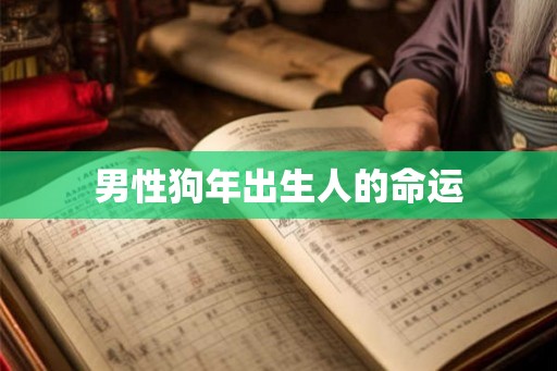 男性狗年出生人的命运 男性狗年出生人的命运