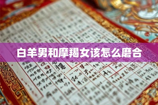白羊男和摩羯女该怎么磨合