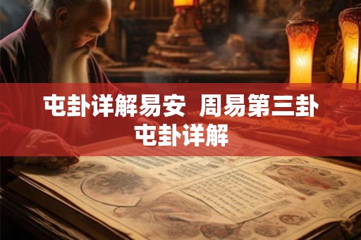 屯卦详解易安  周易第三卦屯卦详解