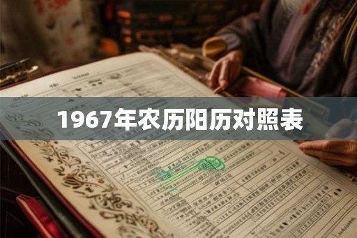 1967年农历阳历对照表