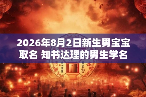 2026年8月2日新生男宝宝取名 知书达理的男生学名