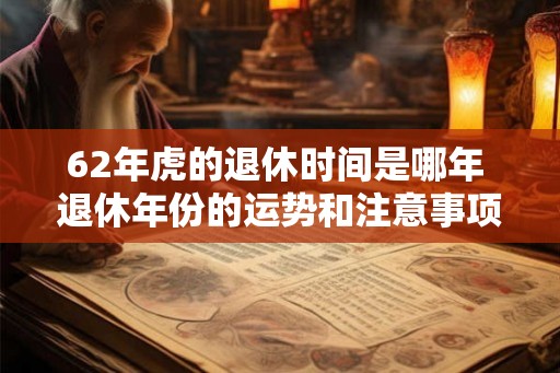 62年虎的退休时间是哪年 退休年份的运势和注意事项
