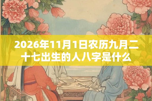 2026年11月1日农历九月二十七出生的人八字是什么