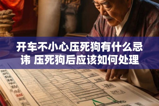 开车不小心压死狗有什么忌讳 压死狗后应该如何处理