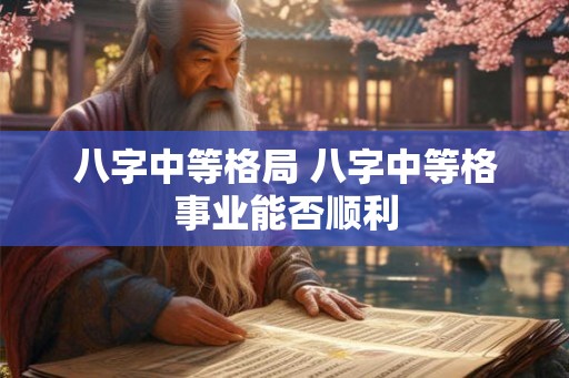 八字中等格局 八字中等格事业能否顺利 八字中等格局 八字中等格事业能否顺利