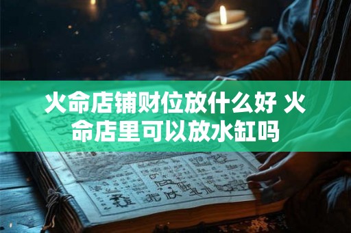 火命店铺财位放什么好 火命店里可以放水缸吗