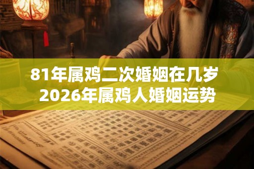 81年属鸡二次婚姻在几岁 2026年属鸡人婚姻运势