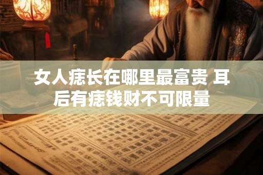 女人痣长在哪里最富贵 耳后有痣钱财不可限量 女人痣长在哪里最富贵 耳后有痣钱财不可限量