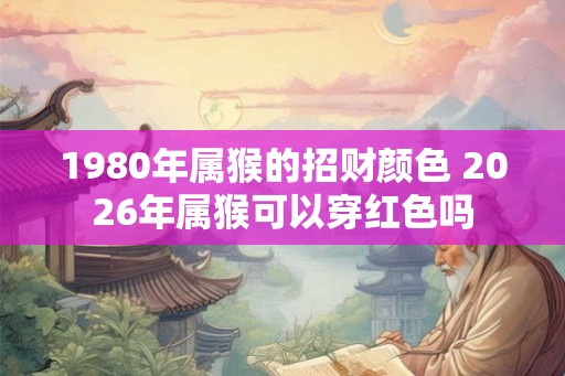 1980年属猴的招财颜色 2026年属猴可以穿红色吗