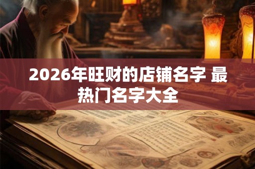 2026年旺财的店铺名字 最热门名字大全 2026年旺财的店铺名字 最热门名字大全