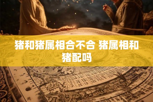 猪和猪属相合不合 猪属相和猪配吗