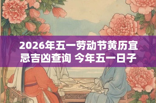 2026年五一劳动节黄历宜忌吉凶查询 今年五一日子怎么样 2026年五一劳动节黄历宜忌吉凶查询 今年五一日子怎么样