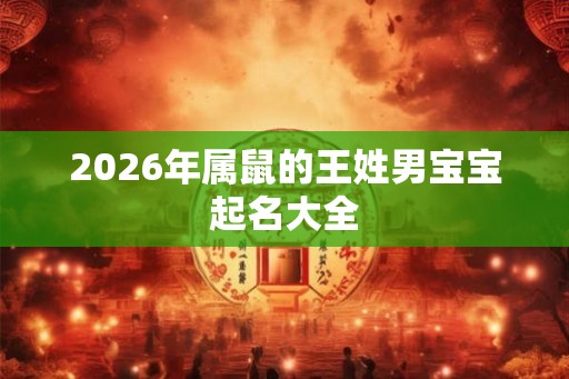 2026年属鼠的王姓男宝宝起名大全 2026年属鼠的王姓男宝宝起名大全