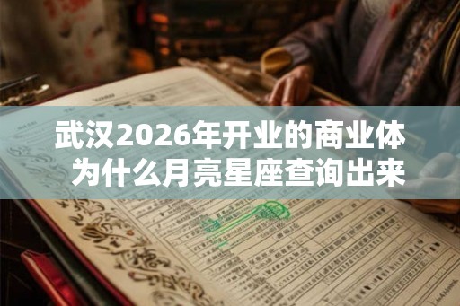 武汉2026年开业的商业体  为什么月亮星座查询出来不一样