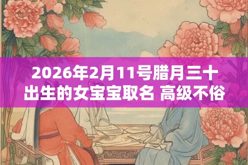 2026年2月11号腊月三十出生的女宝宝取名 高级不俗气