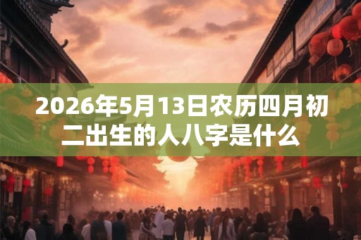 2026年5月13日农历四月初二出生的人八字是什么