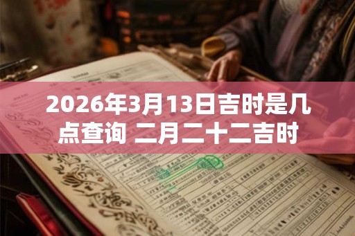 2026年3月13日吉时是几点查询 二月二十二吉时