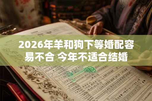 2026年羊和狗下等婚配容易不合 今年不适合结婚