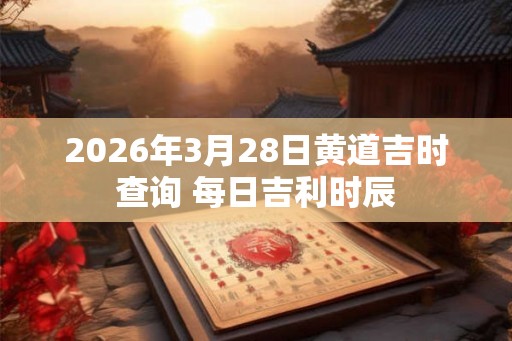 2026年3月28日黄道吉时查询 每日吉利时辰