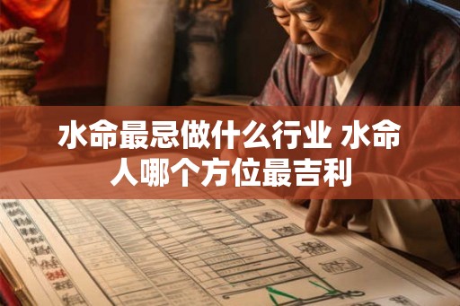 水命最忌做什么行业 水命人哪个方位最吉利