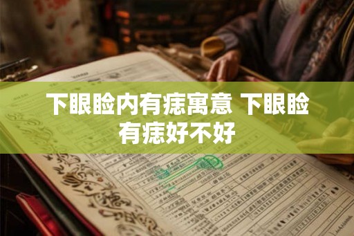 下眼睑内有痣寓意 下眼睑有痣好不好 下眼睑内有痣寓意 下眼睑有痣好不好