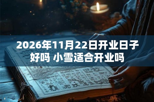 2026年11月22日开业日子好吗 小雪适合开业吗 2026年11月22日开业日子好吗 小雪适合开业吗