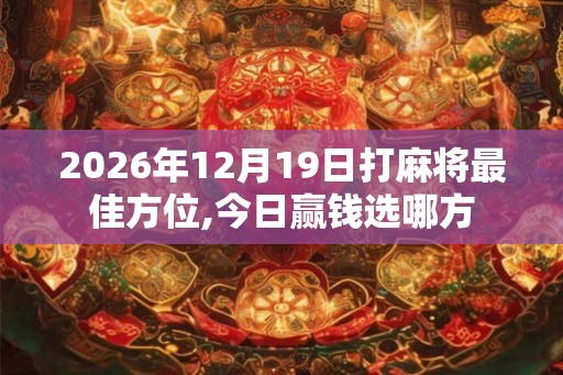 2026年12月19日打麻将最佳方位,今日赢钱选哪方