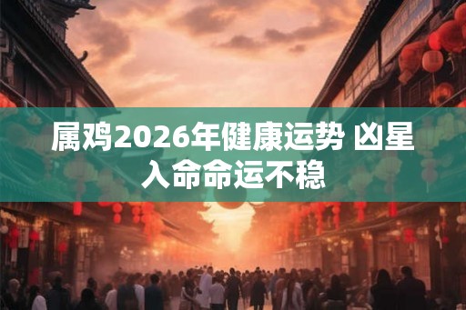 属鸡2026年健康运势 凶星入命命运不稳