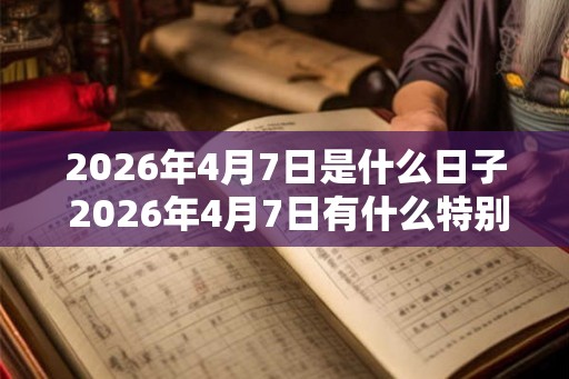 2026年4月7日是什么日子 2026年4月7日有什么特别的