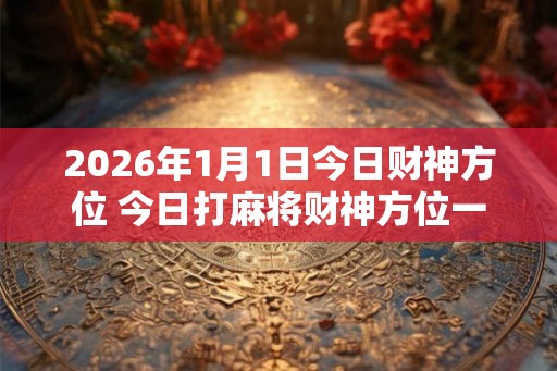 2026年1月1日今日财神方位 今日打麻将财神方位一览表
