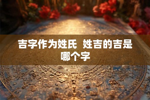 吉字作为姓氏  姓吉的吉是哪个字