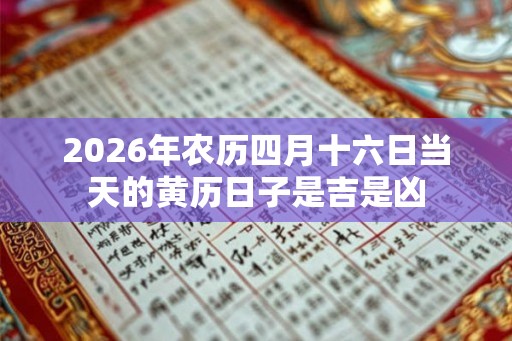 2026年农历四月十六日当天的黄历日子是吉是凶