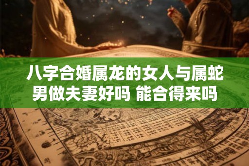 八字合婚属龙的女人与属蛇男做夫妻好吗 能合得来吗