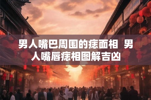 男人嘴巴周围的痣面相  男人嘴唇痣相图解吉凶