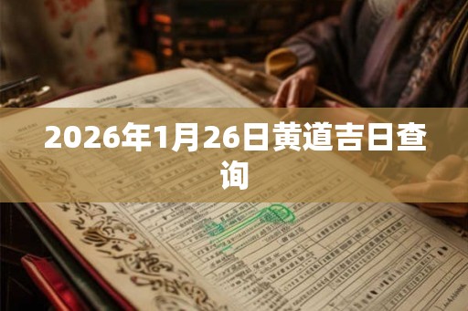 2026年1月26日黄道吉日查询