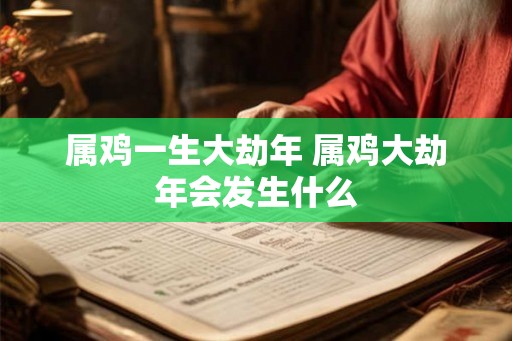 属鸡一生大劫年 属鸡大劫年会发生什么