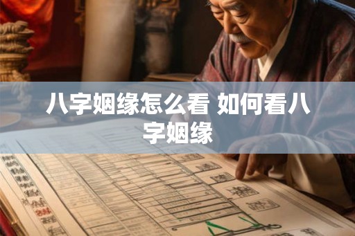 八字姻缘怎么看 如何看八字姻缘